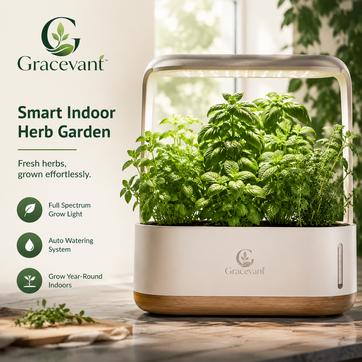 Gracevant™ EverGreen Smart Indoor Herb Garden
